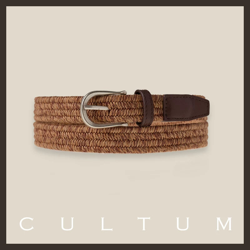 CULTUM Braided Leather Trim Belt