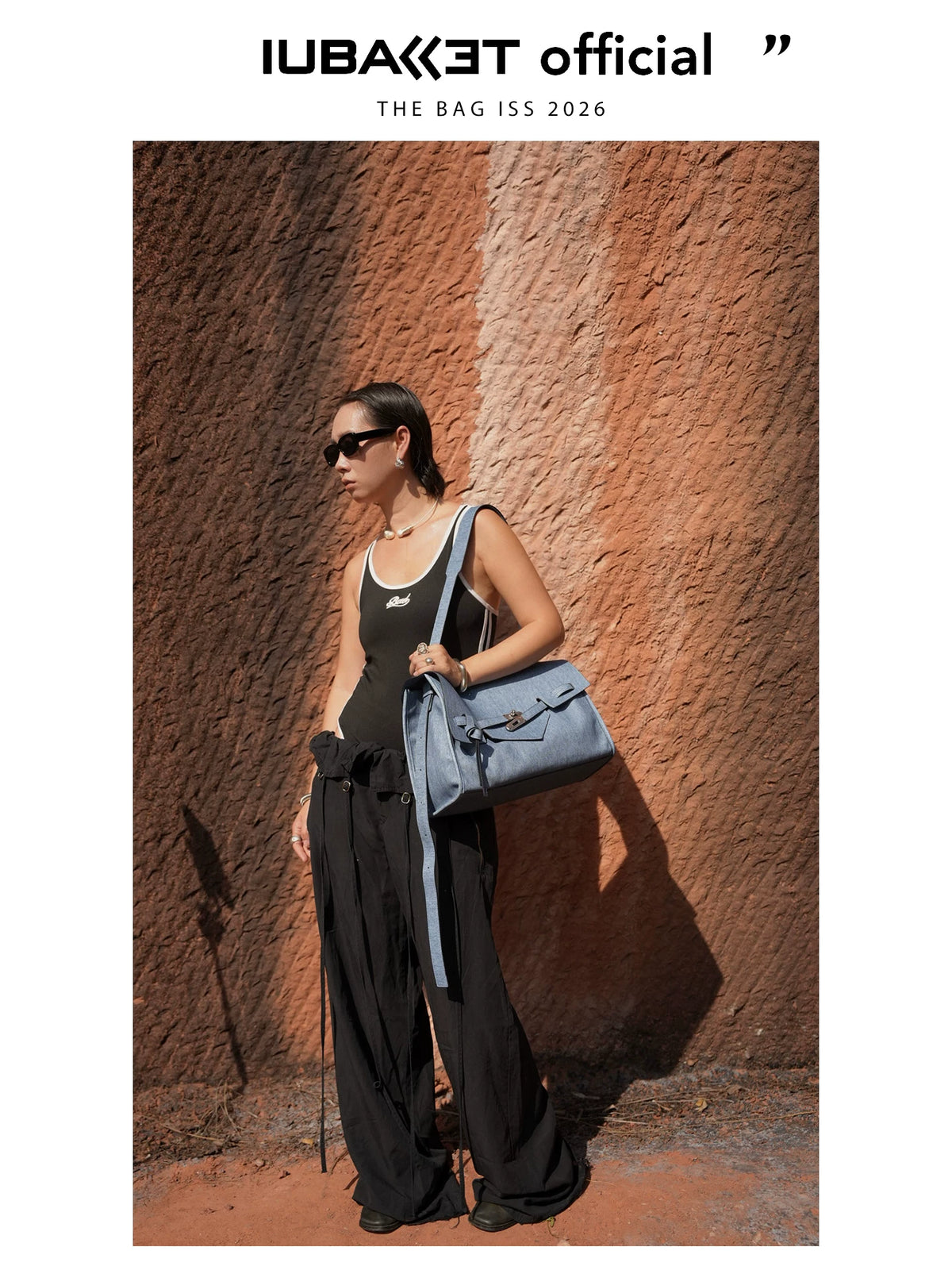 IUBALLET Denim Shoulder Bag - Flap-Top