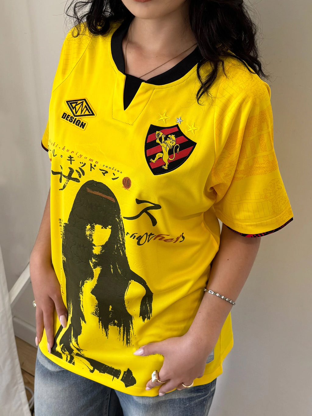 REMAKE Portrait T-Shirt Flower Hip Hop Print Sports Short Sleeve