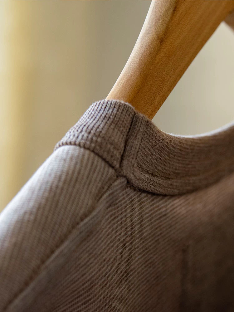 PrintAce Sand Brown Stripe 260g Breathable Oversized Tee