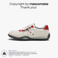 MASOOMAKE Leather Lace-Up Low-Top Sneaker