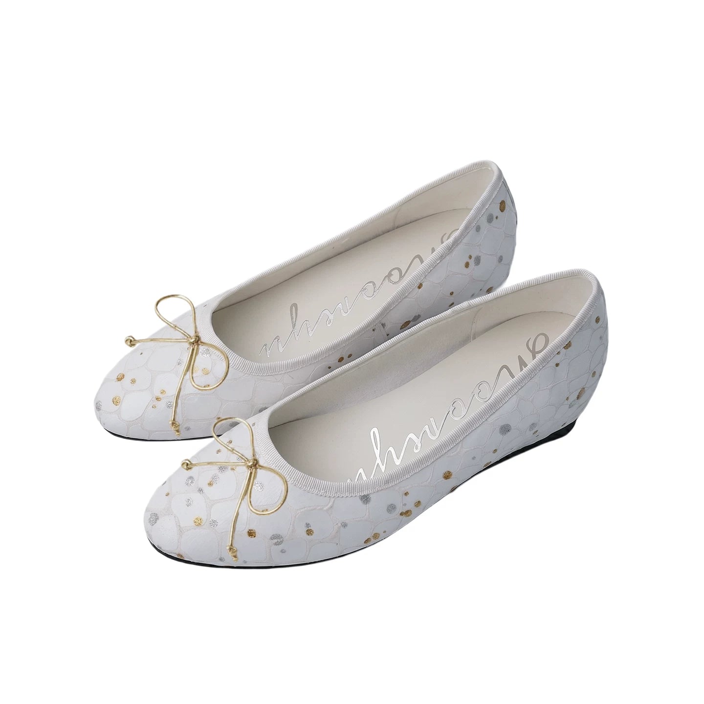 Mooreyu Polka Dot Bow Slip-On Ballet Flat