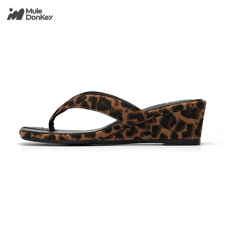 Donkey Polka Dot Wedge Heel Wear Platform Slippers