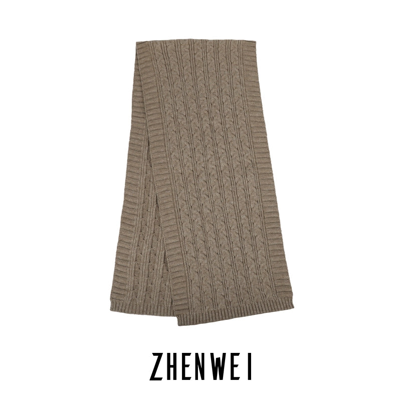 ZHENWEI Premium Coarse Knitted Scarf