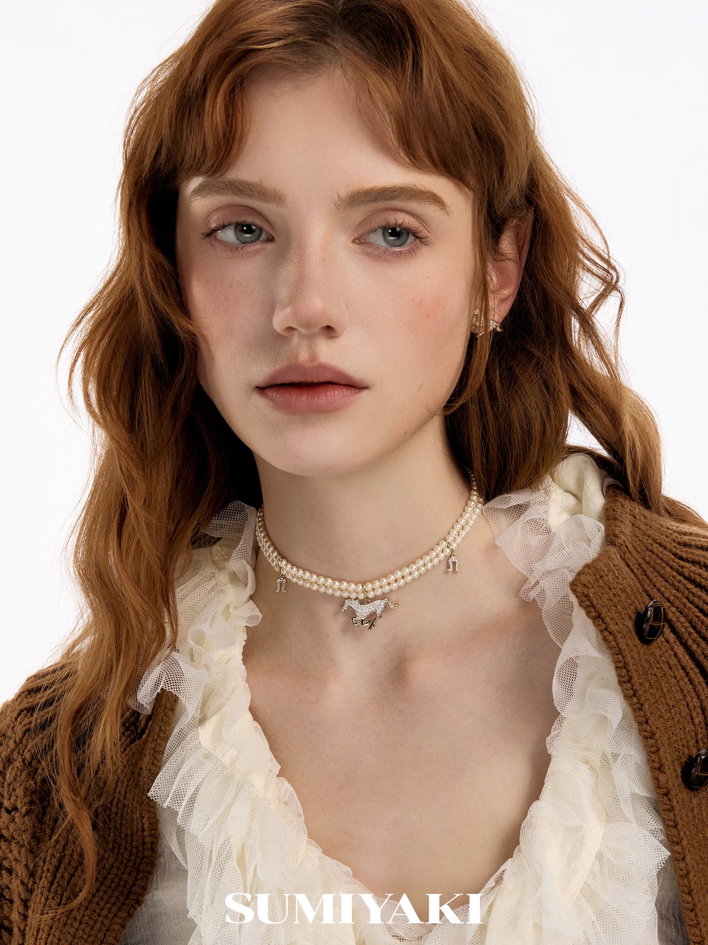 SUMIYAKI Flash Pony Pearl Double-layer Versatile Necklace