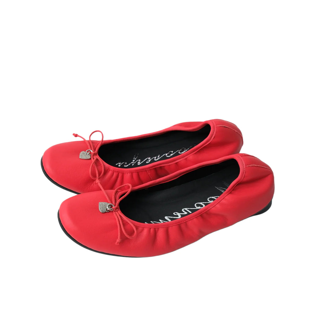Mooreyu Leather Bow Mary Jane Ballet Flat