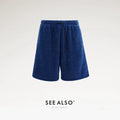 SEE ALSO Knitted Waffle Texture Straight-Leg Casual Shorts