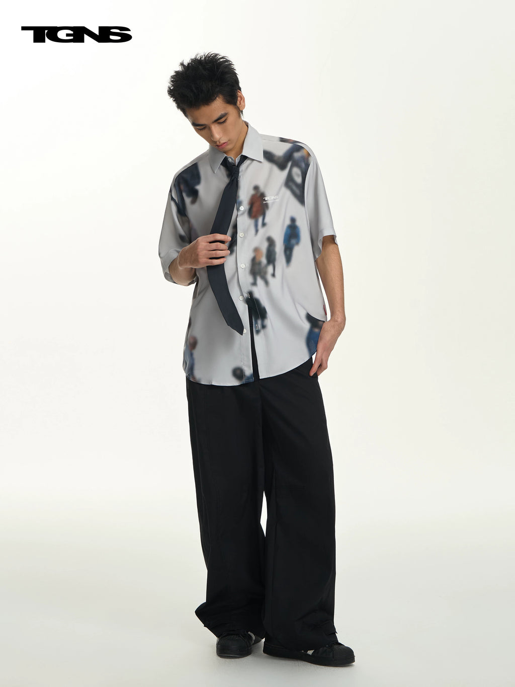 TGNS Human Silhouette Breathable Oversized Tee