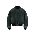 NONRADICAL Bamboo pattern scimitar sleeveMA1 padded denim jacket