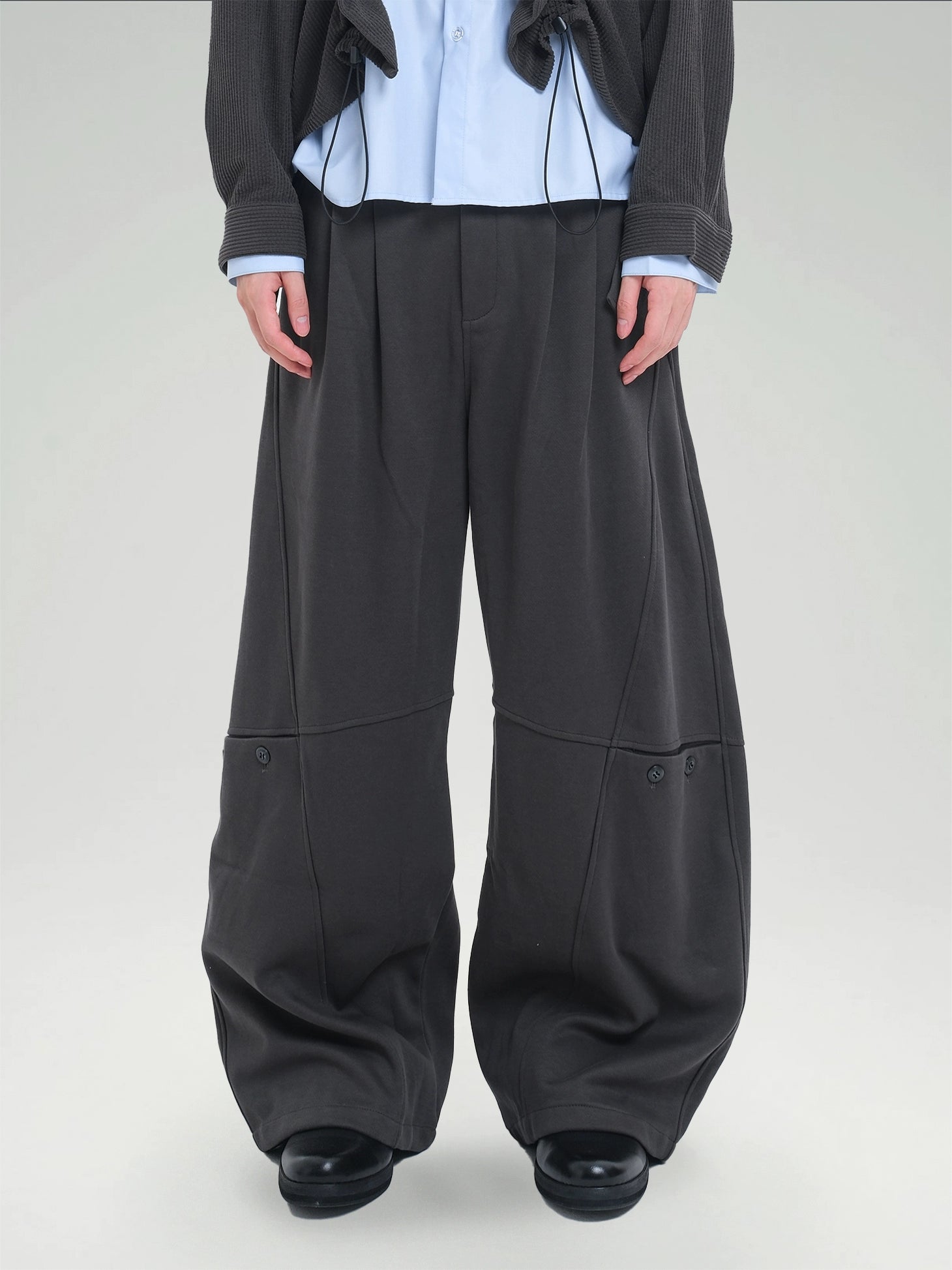 TZ Killer Crop Versatile Loose Pleated Scimitar Pants