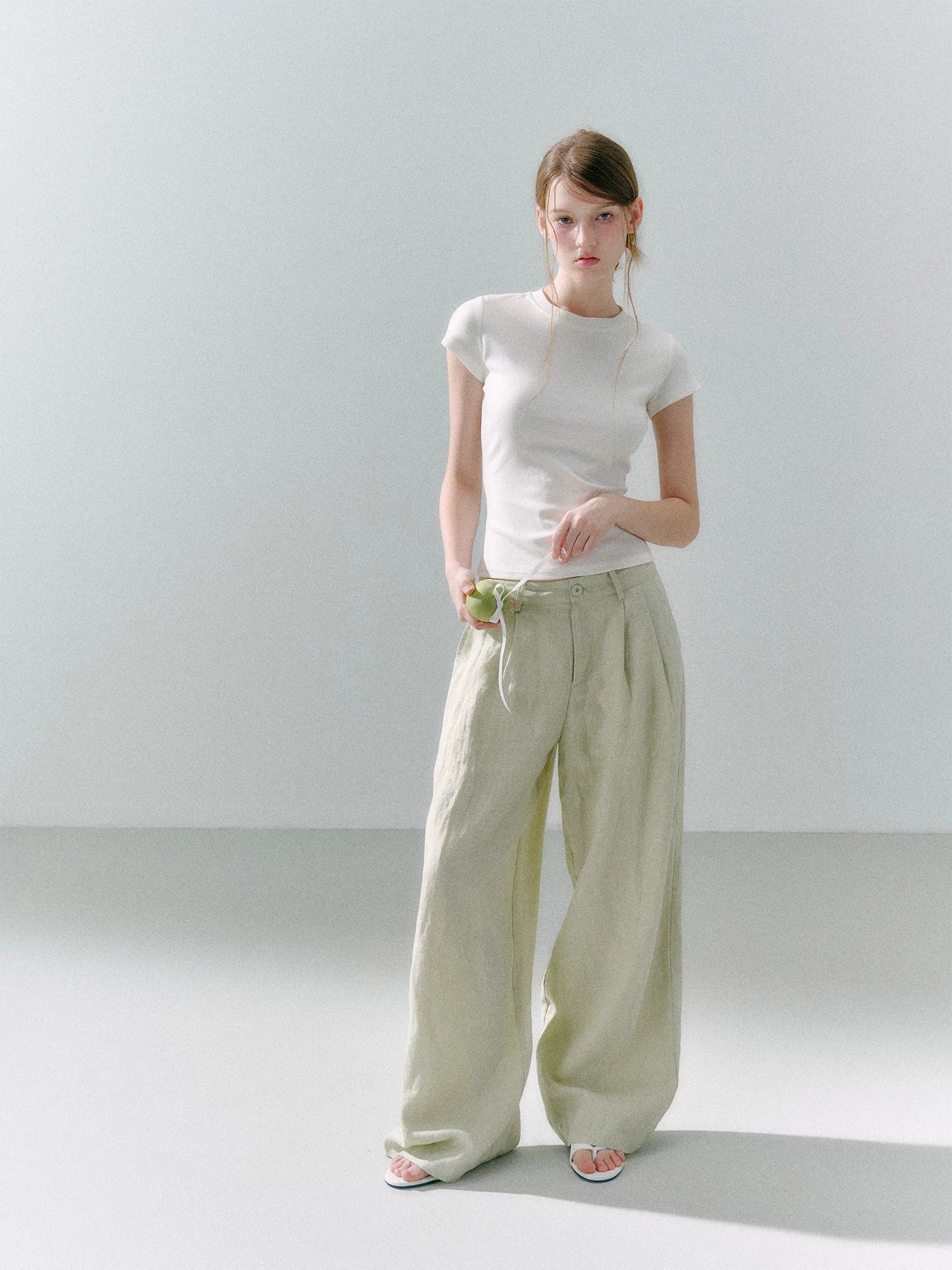 LOST FOREST 100% Linen Breathable Wide-Leg Trousers