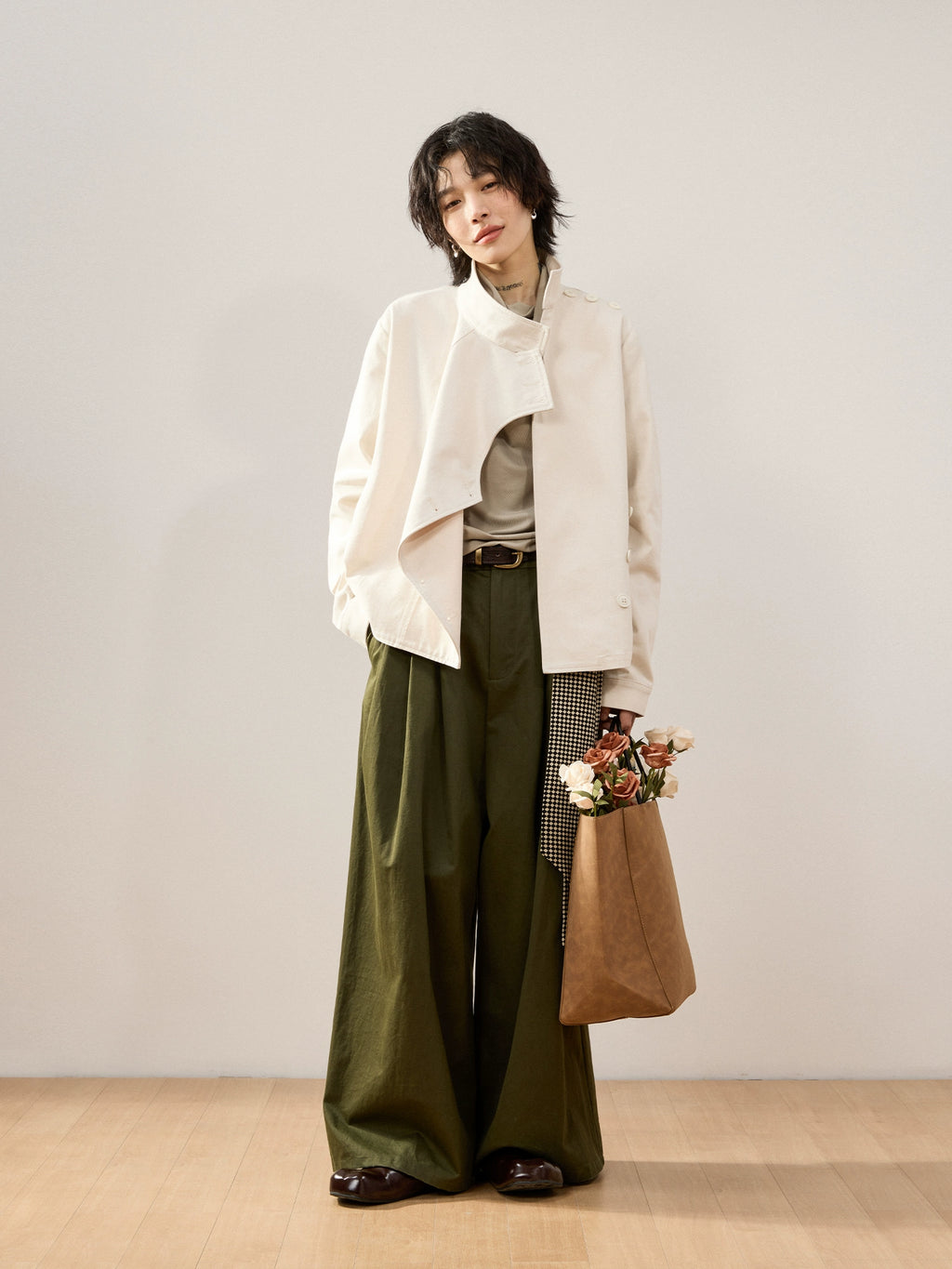 Sameuoo Vintage Irregular Design Jacket