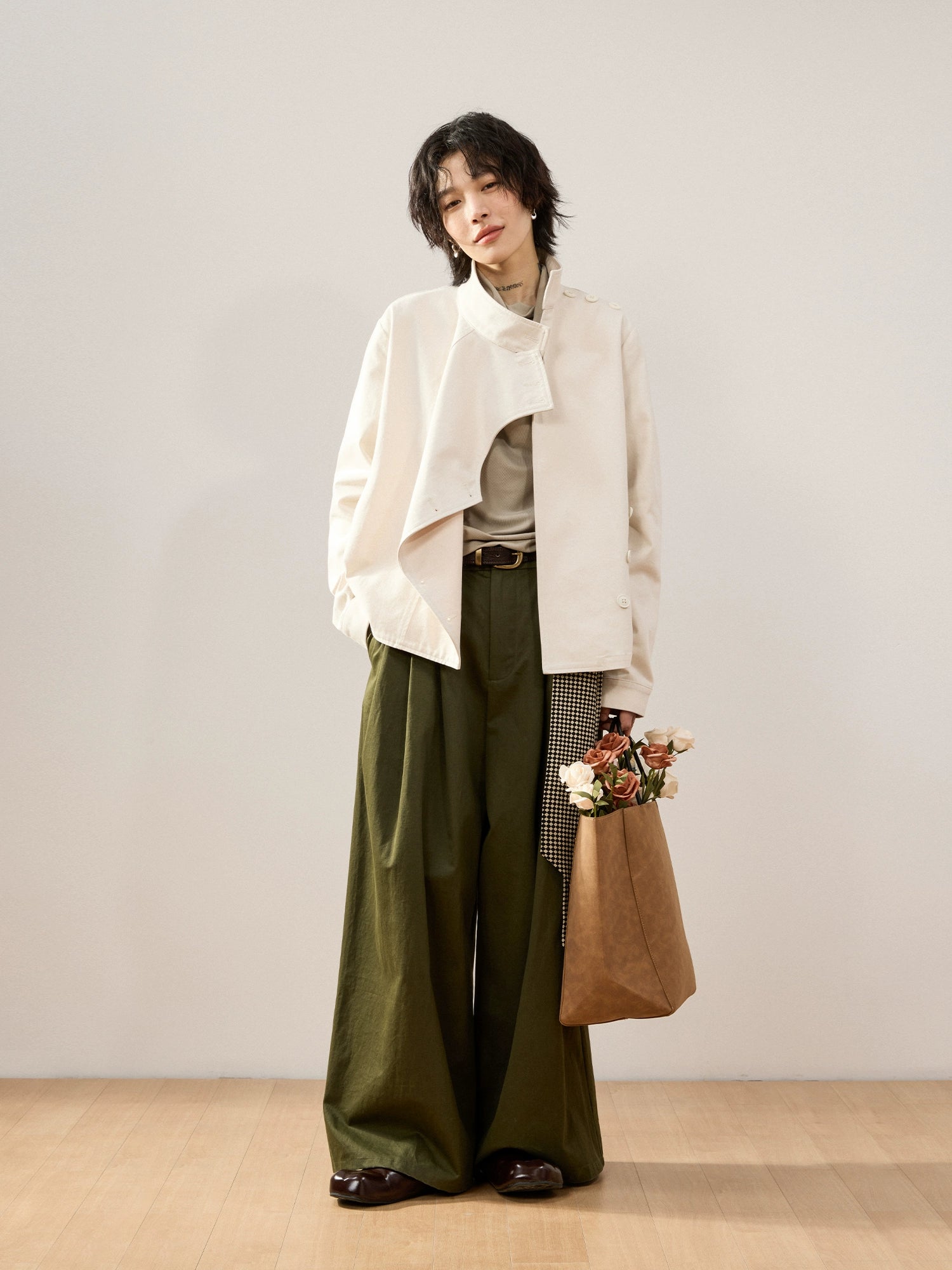 Sameuoo Vintage Irregular Design Jacket