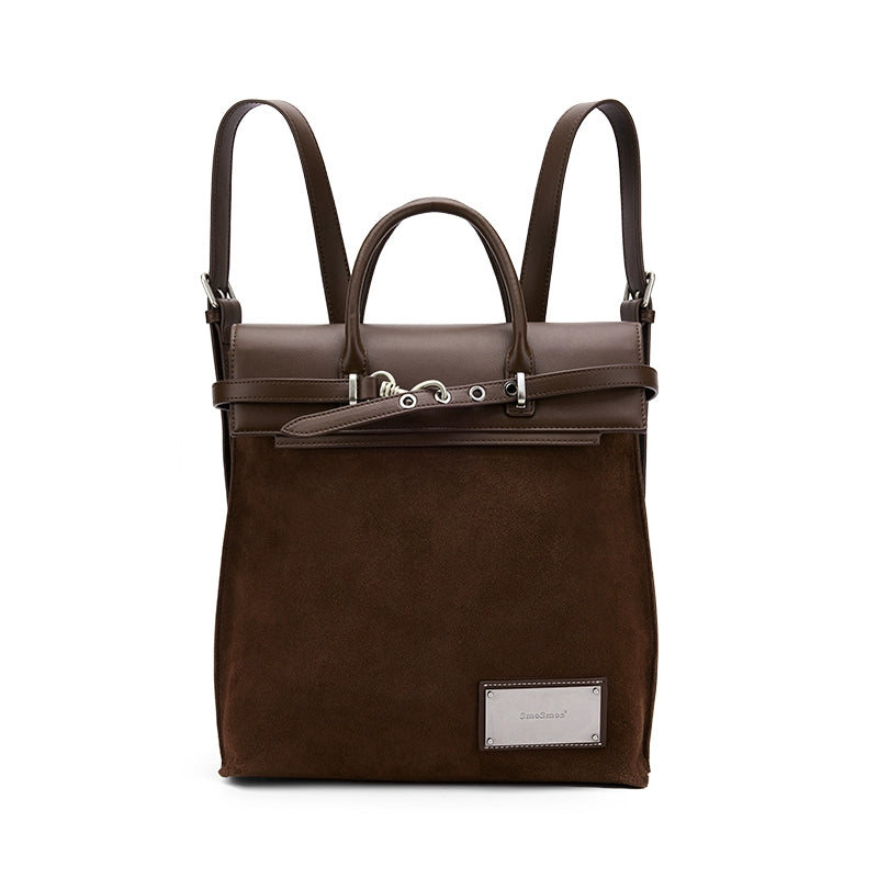 SmoSmos Suede Commuter Backpack