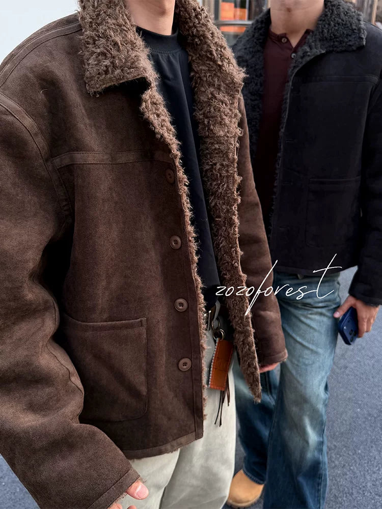 ZOZOFOREST Fur All-in-one Heavy Fleece Thickened Jacket