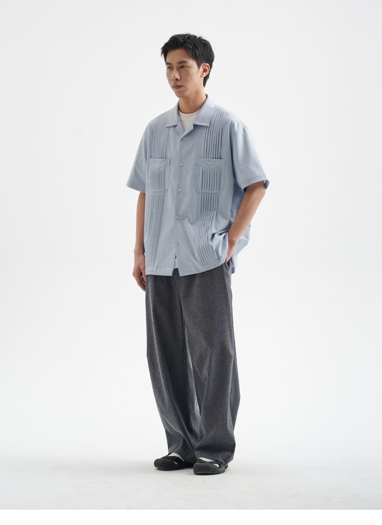 BUTTBILL 25SS Vintage Solona cotton and linen wide-leg cool Pants