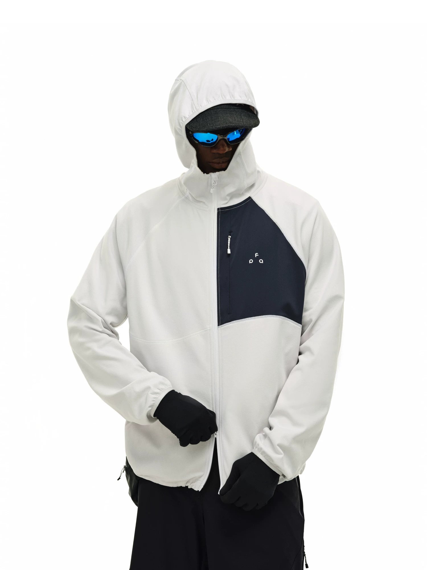 FPA Contrasting Zipper Cardigan Sweater Jacket