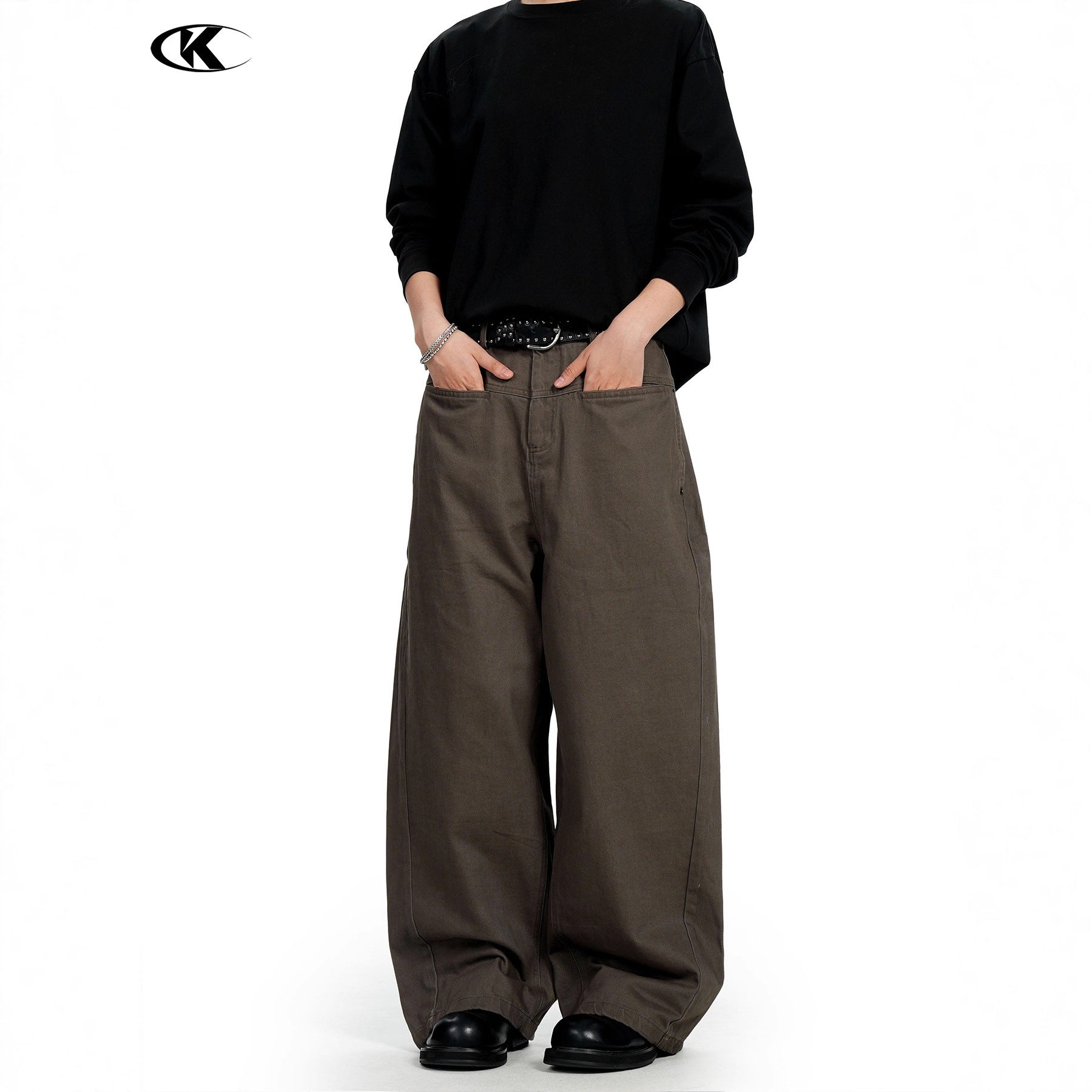 11KN American Retro Curved Blade Casual Pants