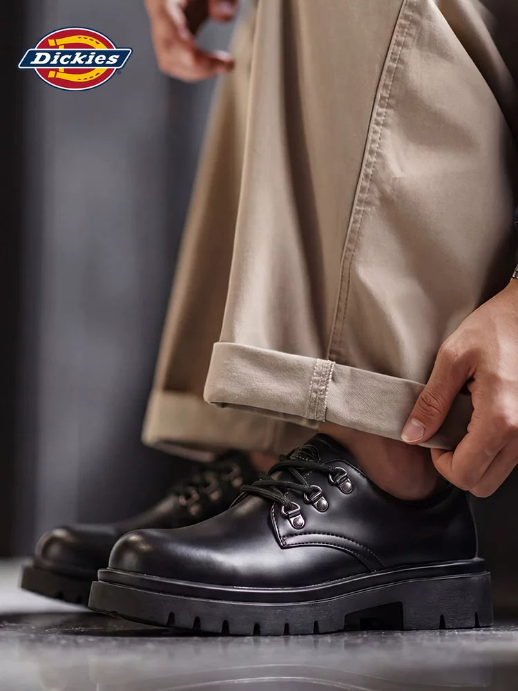 Dickies Leather Lace-Up Round-Toe Derby