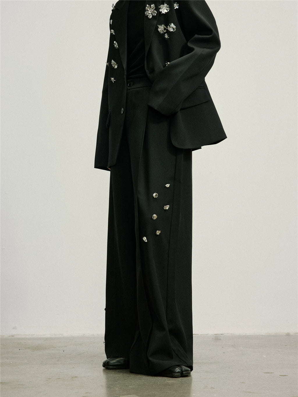 SUNYVONNE Metal Button-down Casual Suit