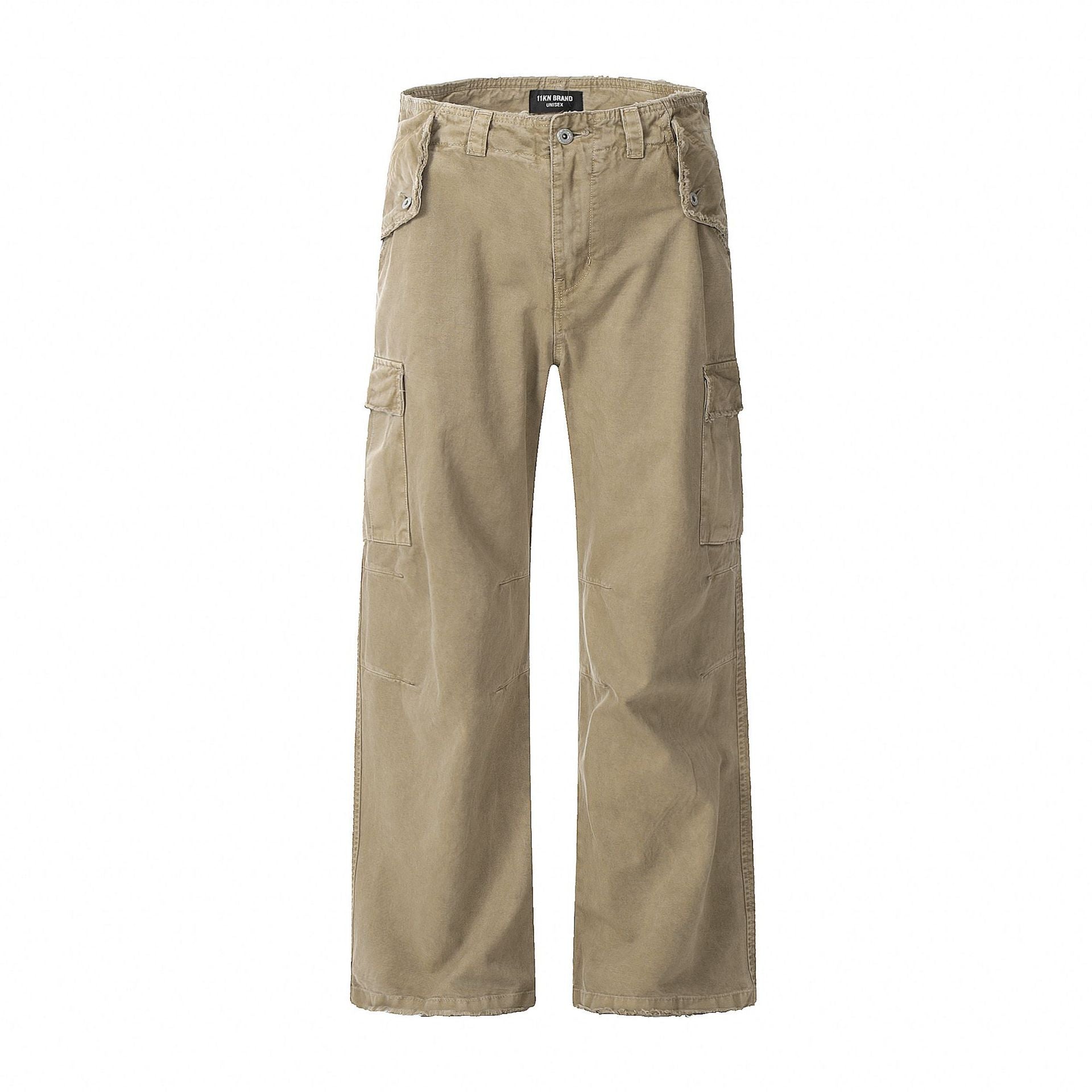 11KN Retro Old and Thin Straight Casual Pants