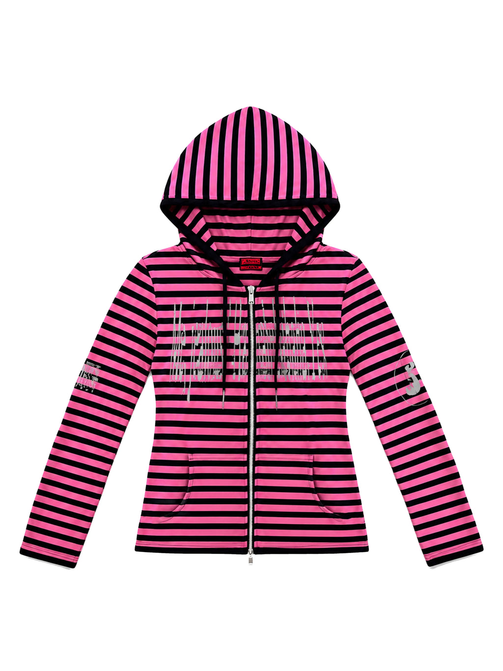 PAIKI Music Antidote Striped Zip-Up Hoodie