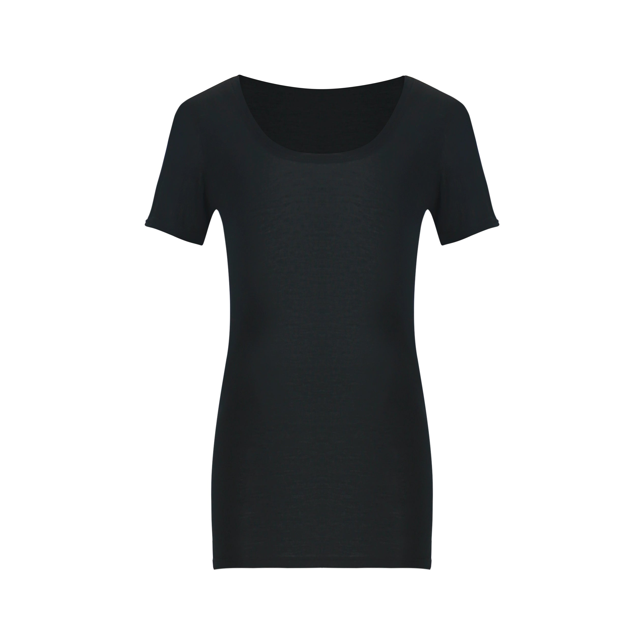 Jim Kennet Micro Transparent Loose U Neck Short Tee