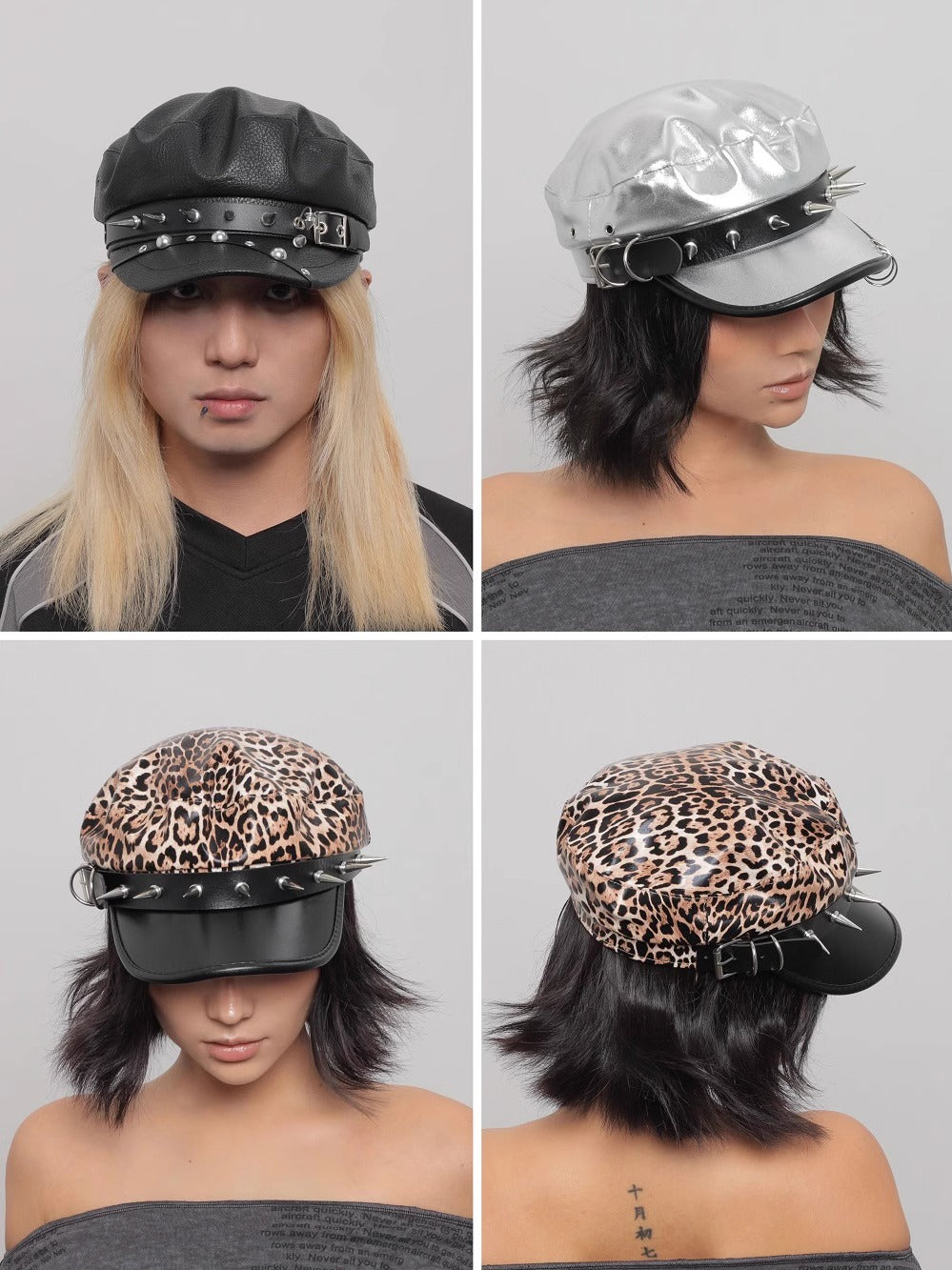 WORLDWIDE Leopard Print Y2k Vintage Beret