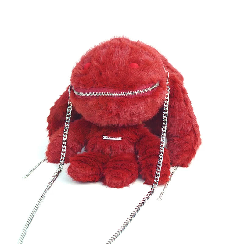 FACEON LAB Plush Doll Crossbody Bag - Red & Black