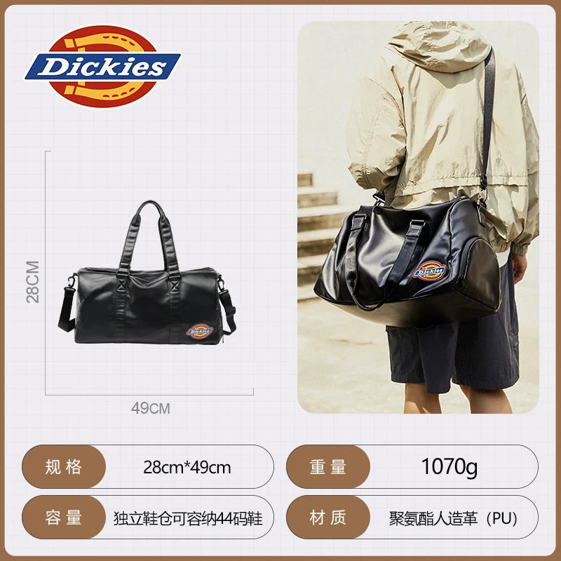 Dickies Faux Leather Embroidered Crossbody Bag - Zip Top