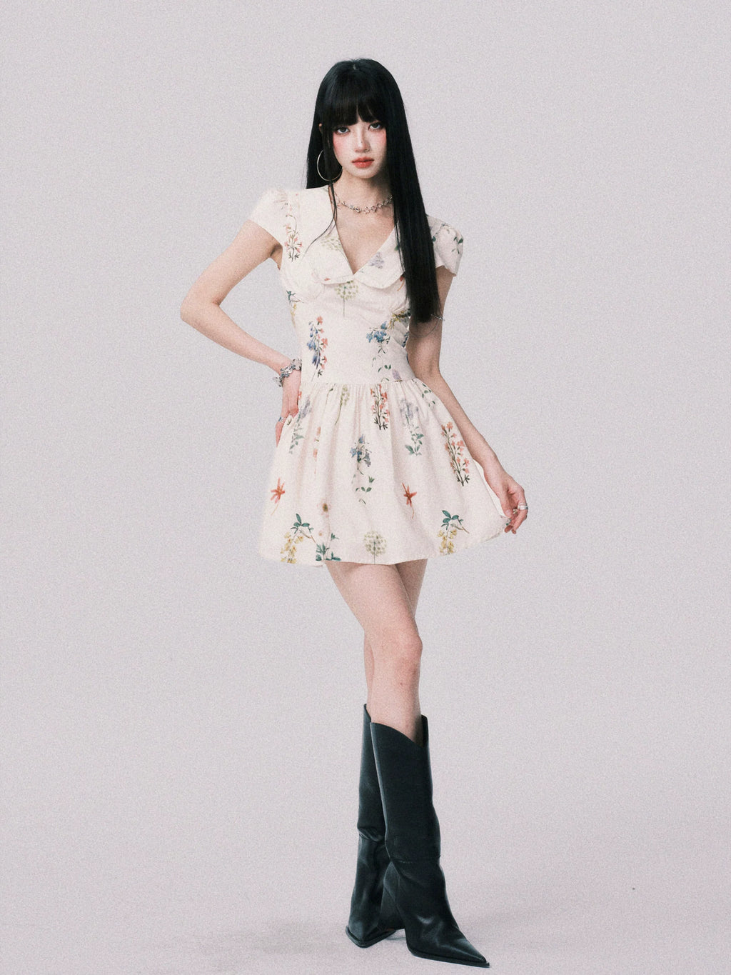 LULUSWINGS Doll Collar Sweet A-word Dress