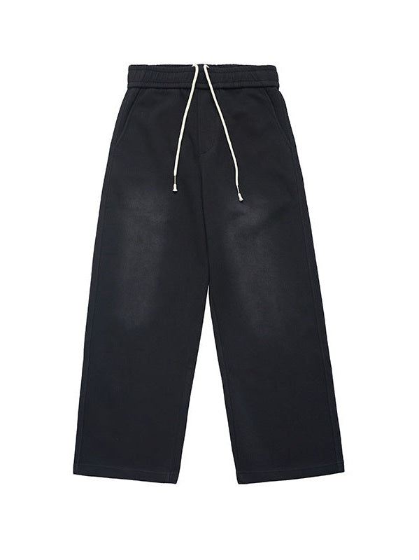 UNF Comfortable Lazy Loose Pendant Knitted Straight Scimitar Sweatpants