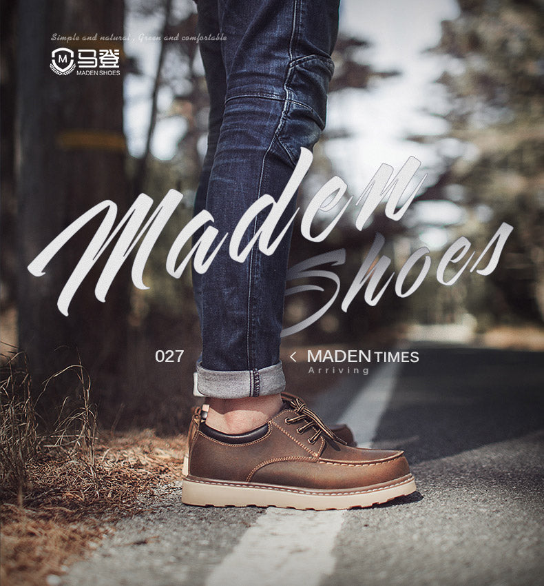 Madden tooling ow-top Martin leather Horse cowhide shoes