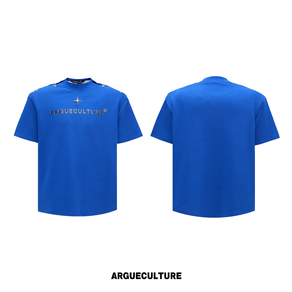ArguE CulturE Metal Plane Buckle 3D Wrinkle-Resistant Oversized Tee