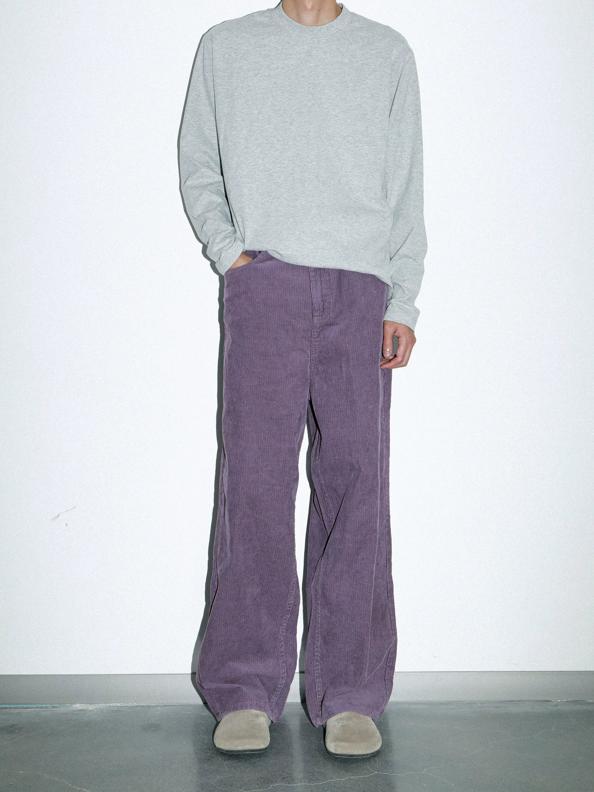 PLUS NO LOGO Brushed Cotton Cropped Long-Sleeve Tee
