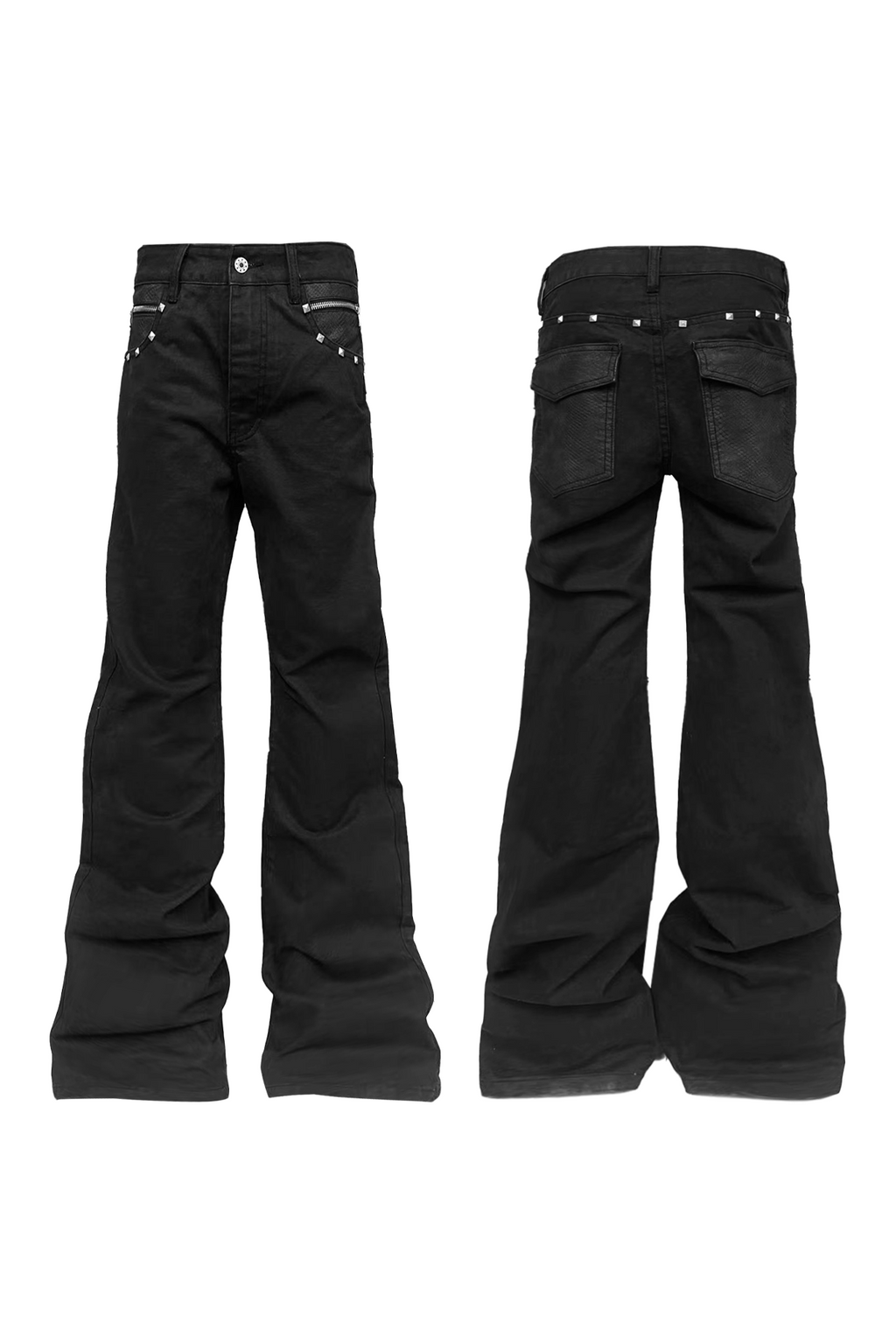 DETW Snakeskin Wash Mid-Rise Tapered Jeans