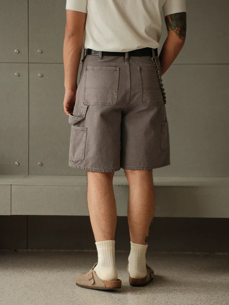 Mbbcar 16oz Garment-Dyed Duck Canvas Double-Knee Work Shorts