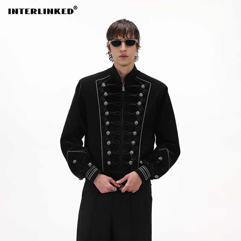 INTERLINKED Zhang Rui Court Style Double-Breasted Napoleon Jacket