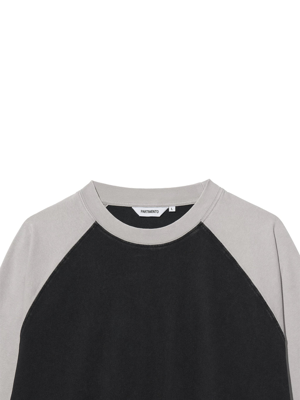PARTIMENTO Color-Block 260g Washed Oversized Long-Sleeve Tee
