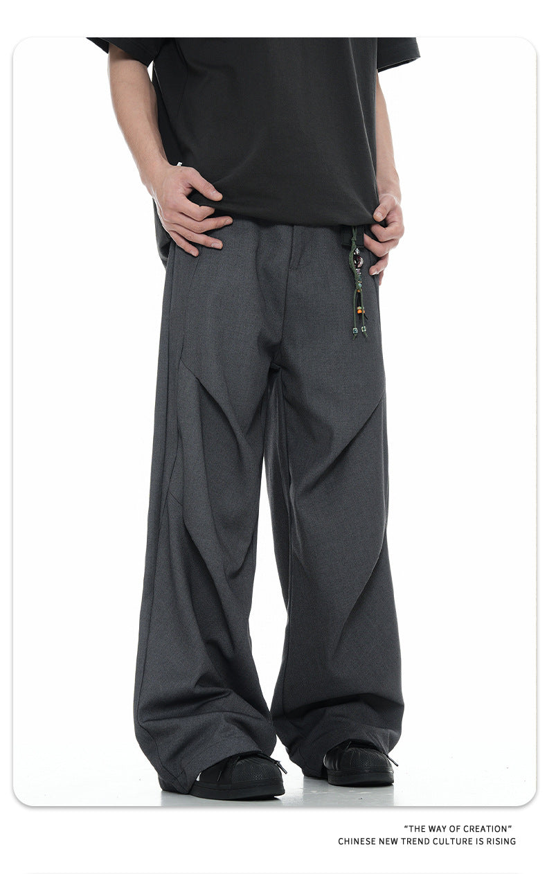11KN Micro-pleated Simple Casual Pants