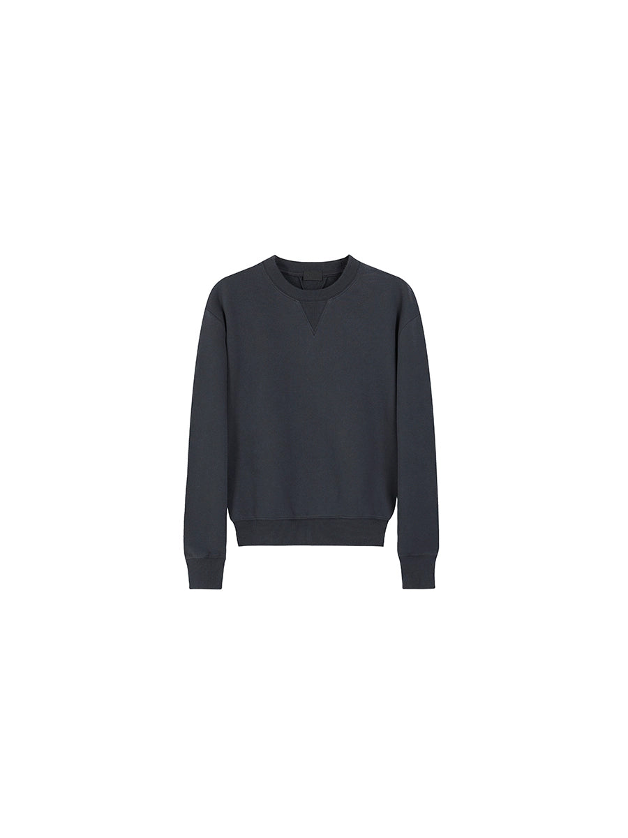 PLUS NO LOGO Warm Fleece Short Wide Pullover Sweater