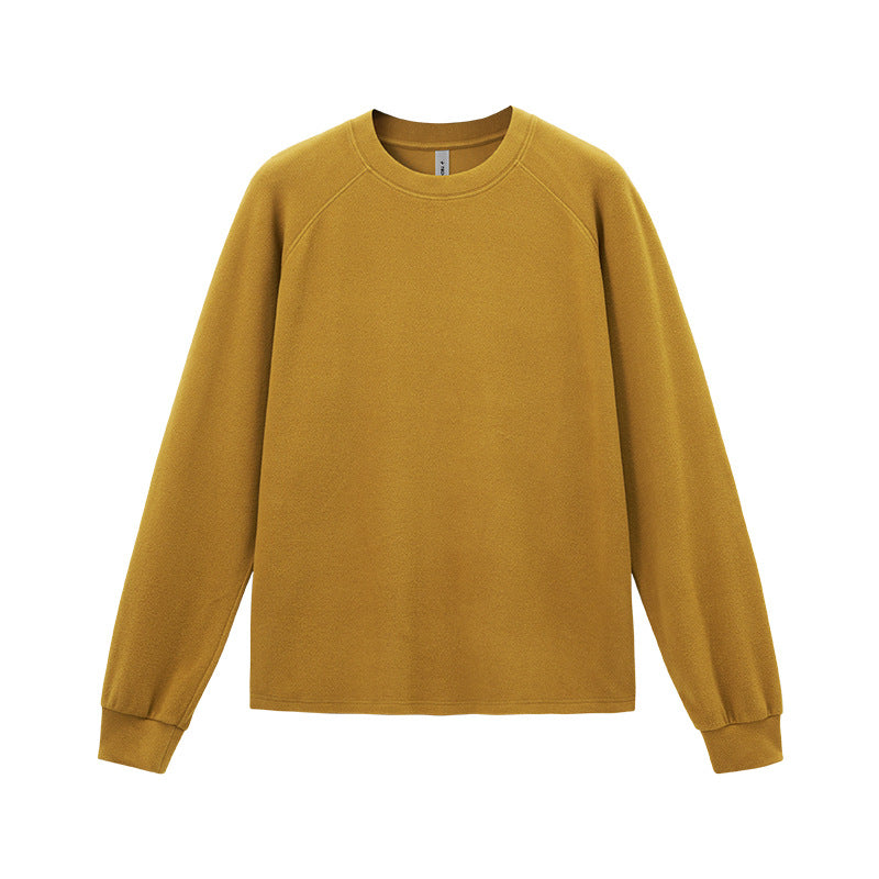 Inflation Warm Shoulders Loose Crew Neck Long Sleeves
