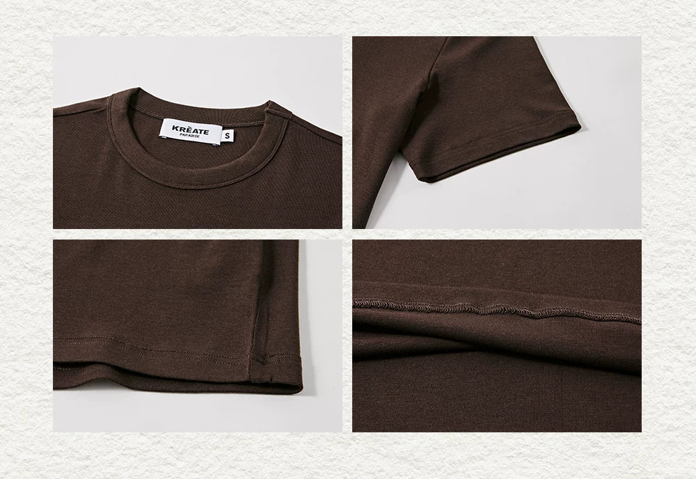 KREATE Soft Waxy Shoulder Knitted Tee