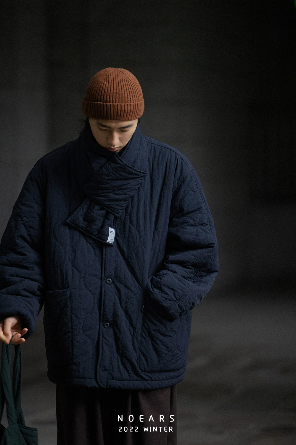 NOEARS Japanese Collarless Thickened Liner Cotton Clothes