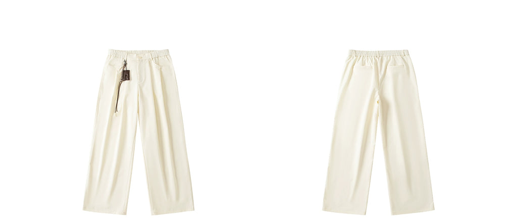 LR MADE Tencel Straight Casual Trousers