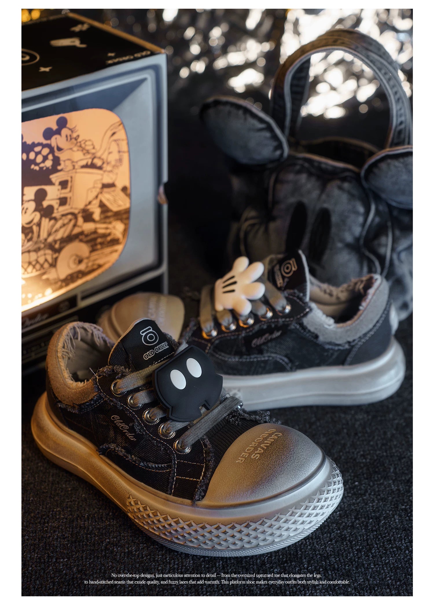 OLD ORDER Canvas Chunky Platform Sneaker