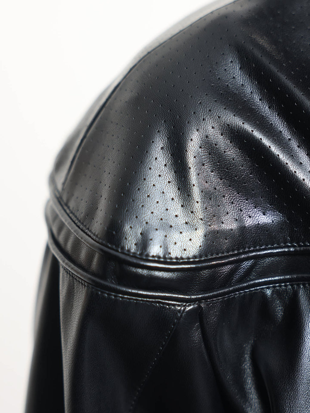 JCAESAR Cropped PU Leather Jacket