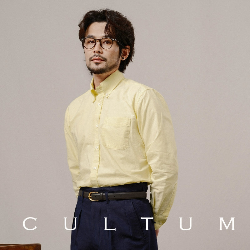 CULTUM 100% Cotton Casual Loose-fitting Long-sleeved Shirt