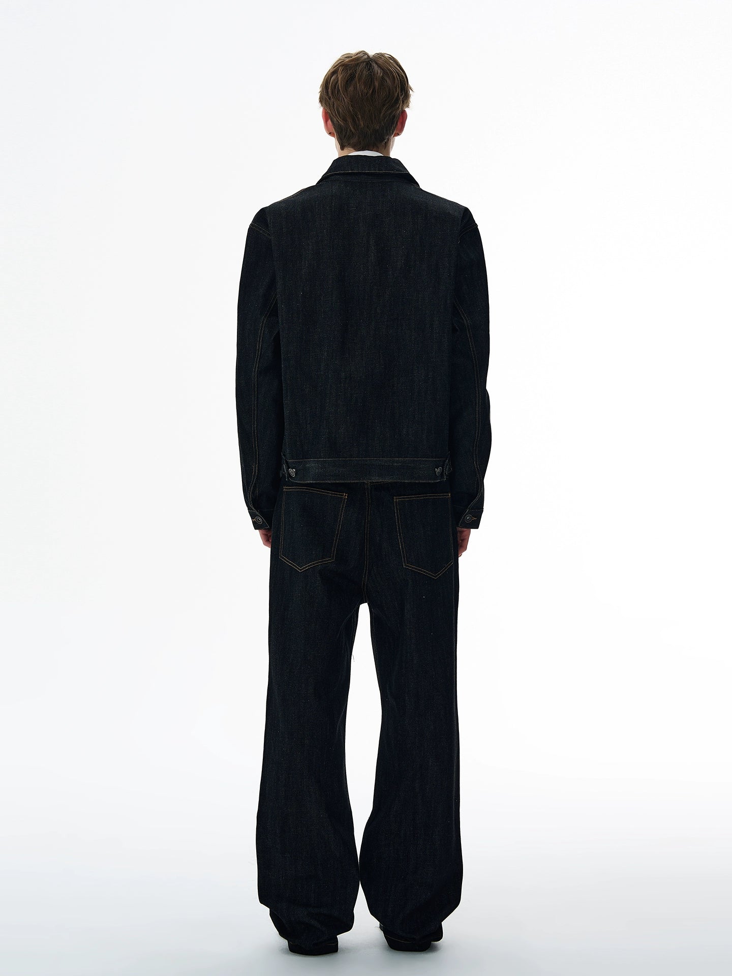 A PUEE Retro Silhouette Denim Jacket Set