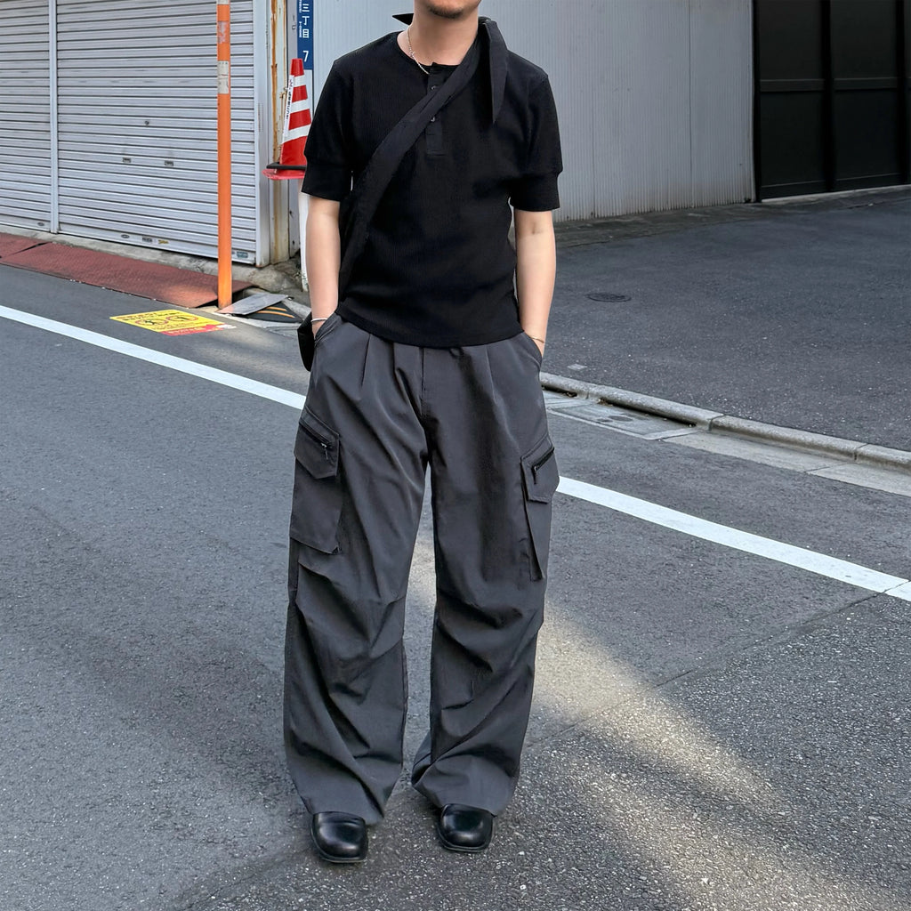 AnnieHall Henry's Collar Button Simple Tee